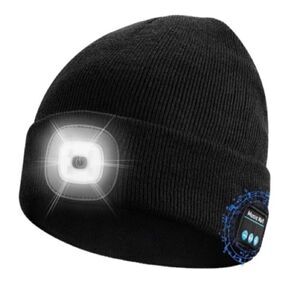 Wireless Bluetooth LED Hat Music Speakers Beanie OS Rechargeable Cap Gorpcore